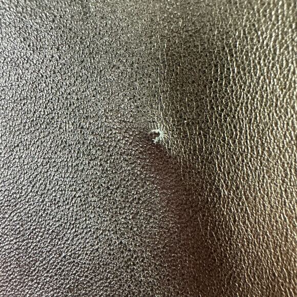 Vintage Gino di Giorgio Black Leather Button Up Trench Coat Size L - Picture 5 of 14